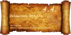 Adamcsek Attila névjegykártya